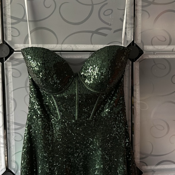 Lulus Strapless Sequin Dress - Picture 2 of 7